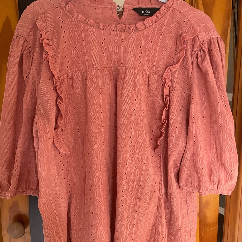 Max Pink Eyelet Blouse